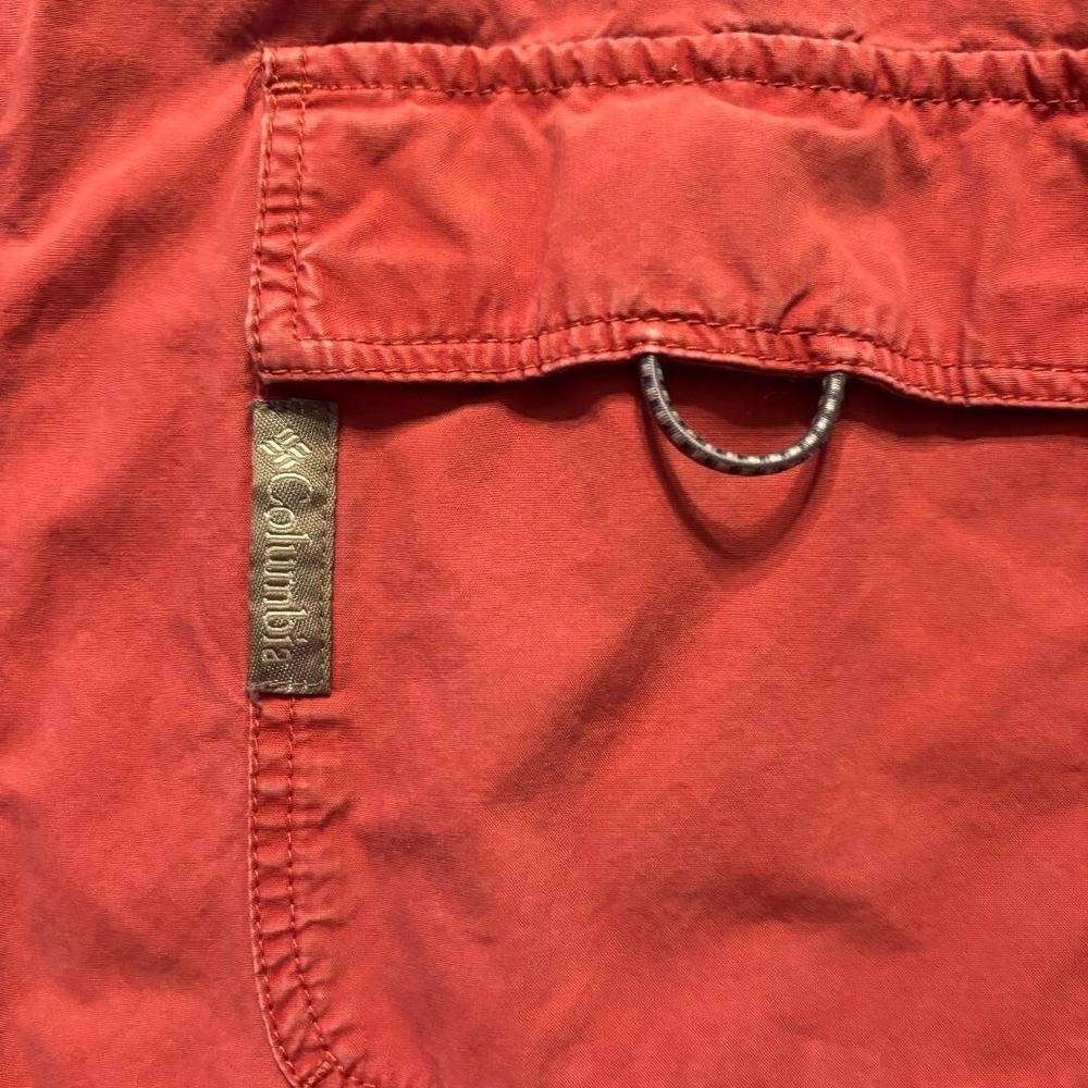 Columbia Sportswear Camp Shirt Button Up Short Slv Vented Brick Red Men's sz M - Picture 5 of 11